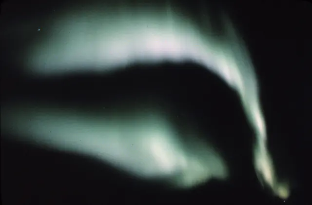 Aurora borealis in the night sky above Canada