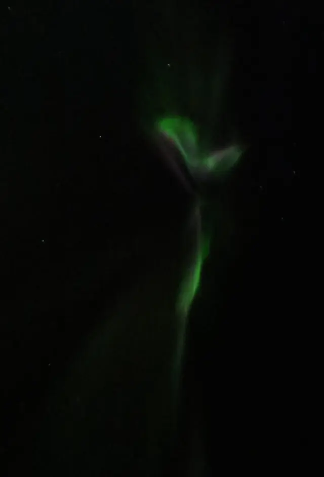 Aurora borealis in the night sky above Canada